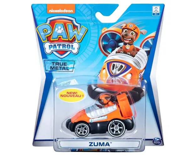 Masinuta cu figurina Paw Patrol True Metal, Zuma 20115877