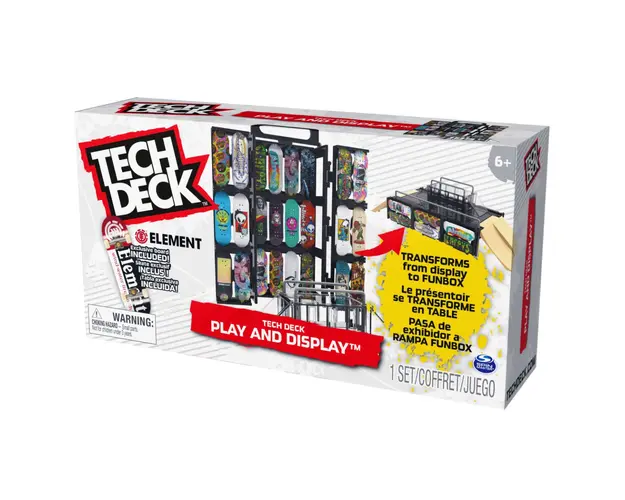 Set de joaca Tech Deck, cu rampa si cutie de depozitare