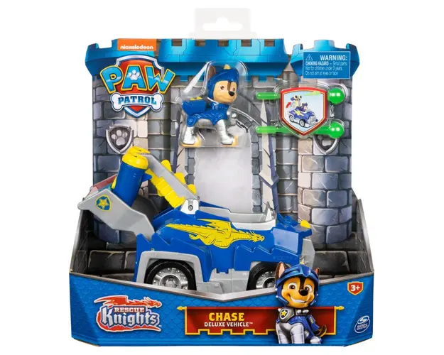 Set masinuta cu figurina, Paw Patrol, Rescue Knights Chase, 20133696