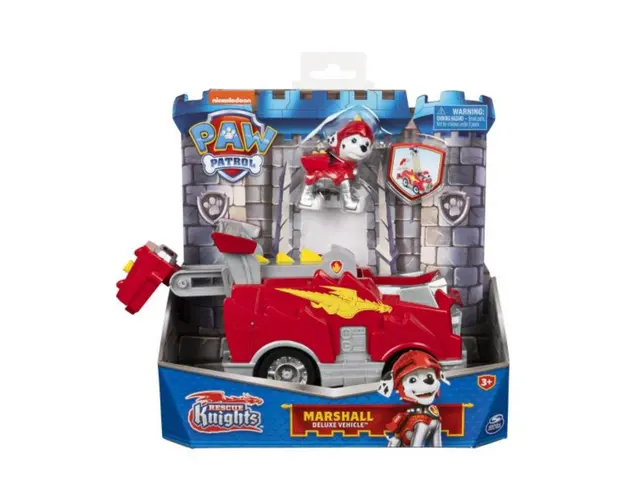 Set masinuta cu figurina, Paw Patrol, Rescue Knights Marshall, 20133697