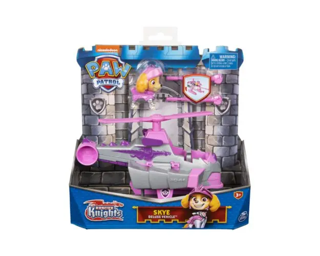 Set masinuta cu figurina, Paw Patrol, Rescue Knights Skye, 20133700