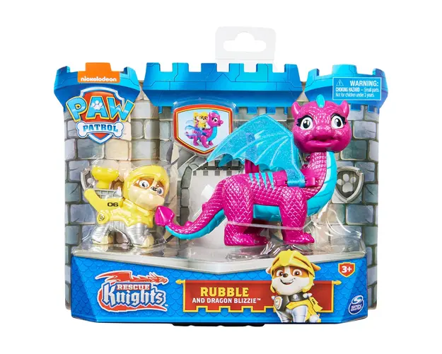 Set minifigurine cu dragon, Paw Patrol Rescue Knights, Rubble 20135265