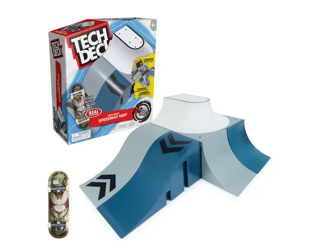 Set mini skateboard cu rampa, Tech Deck, Real Speedway Hop, 20141009