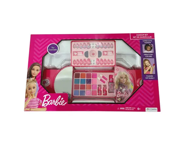 Trusa de machiaj Barbie, cu unghii false
