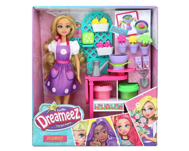 Set de joaca papusa cu accesorii, Dreameez, Florist
