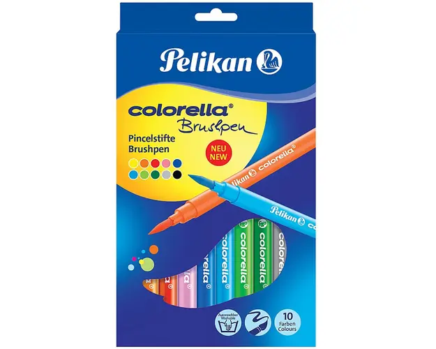 Set carioci Pelikan Colorella Super Brush, 10 buc