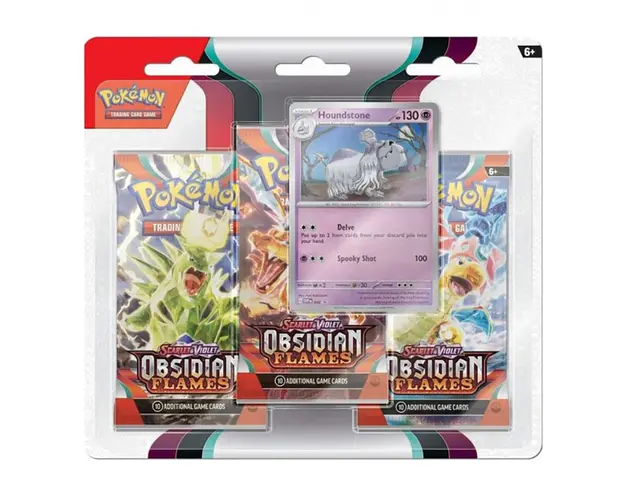 Set 31 carti de joc, Pokemon, Scarlet & Violet Obsidian Flames Blister, SV03