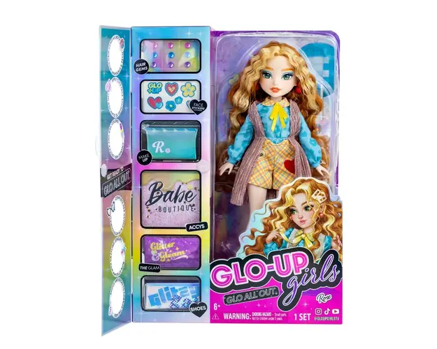 Papusa Glo-Up Girls, Glo All Out, Rose