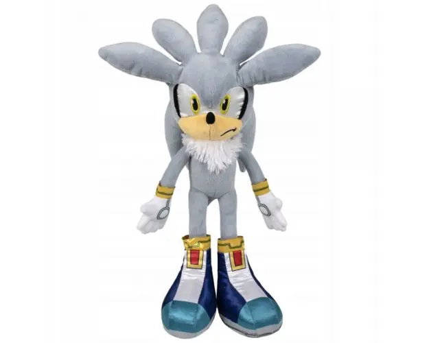 Jucarie din plus Silver, Sonic Hedgehog, Play by Play, 35 cm