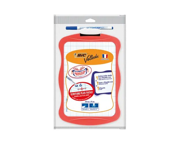 Tabla de scris Velleda Bic, 20 x 31 cm, Rosu