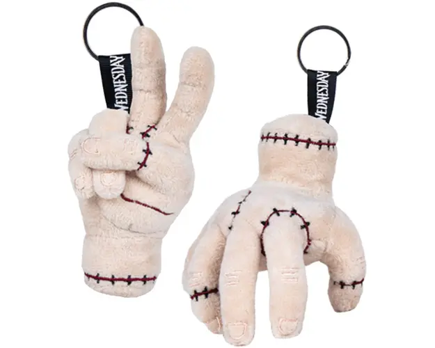 Set 2 jucarii de plus cu breloc, Play by Play, Thing Victory 10 cm si Walking 12 cm, Wednesday