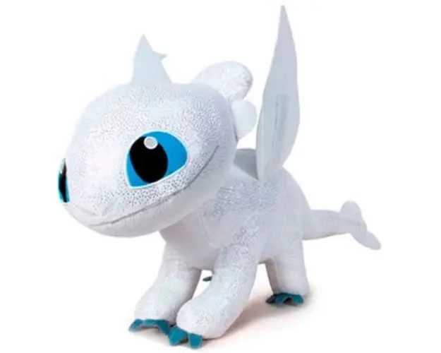 Jucarie de plus, Whitehouse Leisure, Light Fury Sparkle Dragons, 40 cm