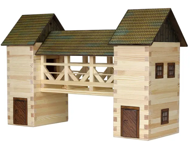 Set de constructie arhitectura, Walachia, Pod, 259 piese din lemn