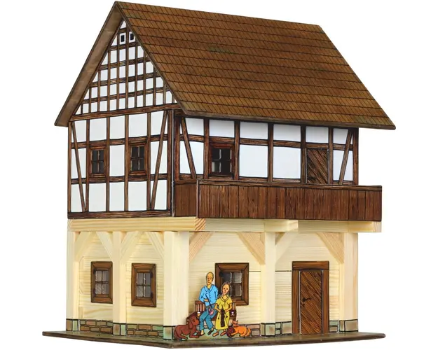 Set de constructie arhitectura, Walachia, Granar cu grinzi, 115 piese din lemn