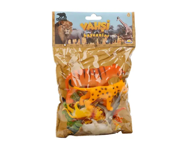 Set figurine animale salbatice in punga medie, Crazoo