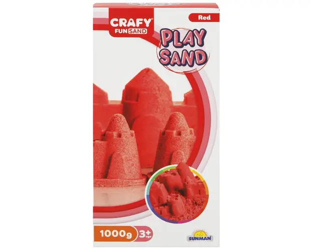 Nisip Kinetic, Crafy, 1 kg, Rosu