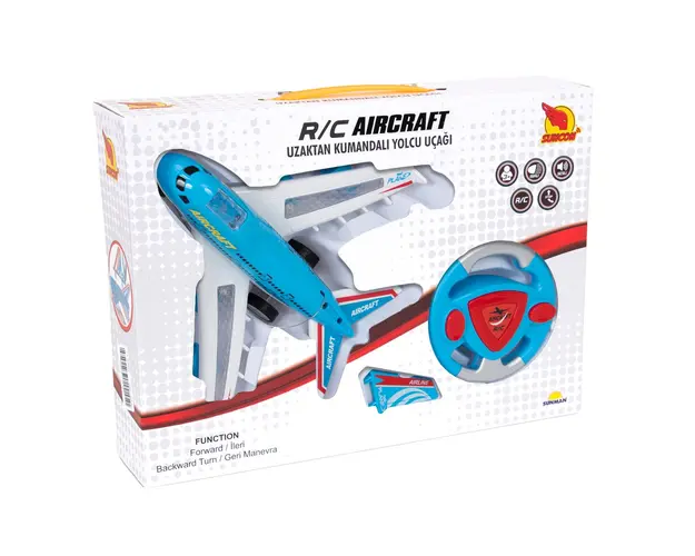 Avion de pasageri cu telecomanda, Suncon, Albastru, 23 cm