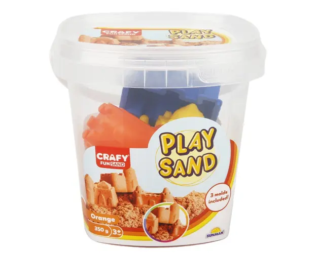 Nisip de modelat, Crafy, Portocaliu, 350 g