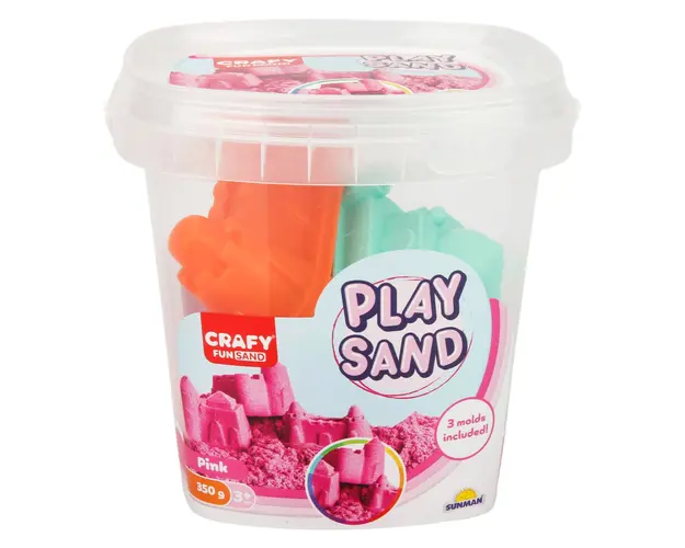 Nisip de modelat, Crafy, Roz, 350 g