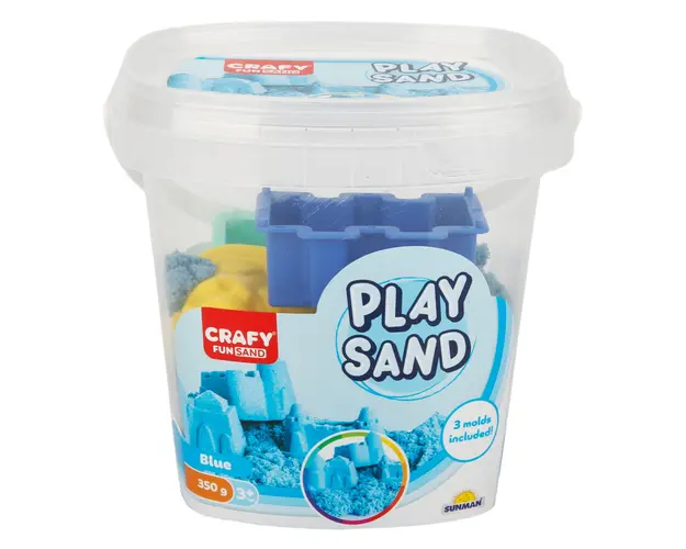 Nisip de modelat, Crafy, Albastru, 350 g