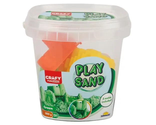 Nisip de modelat, Crafy, Verde, 350 g