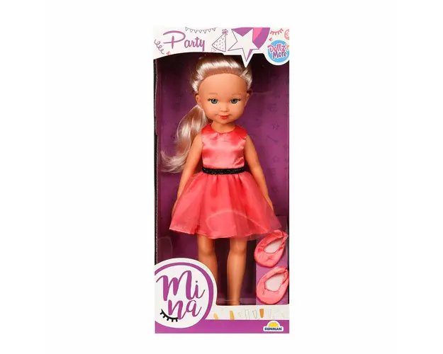 Papusa Mina la petrecere, Dollz n More, 35 cm