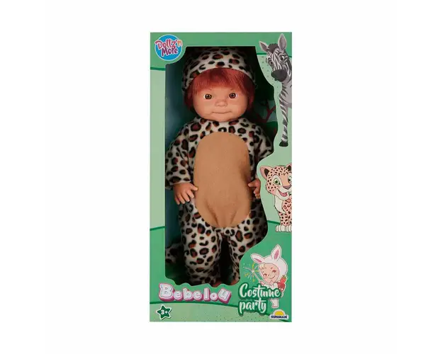 Papusa Bebelou in costum de leopard, Dollz n More, 40 cm