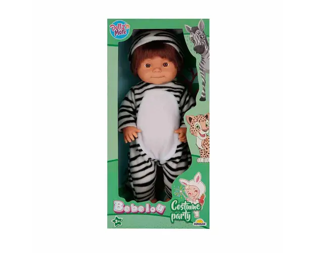 Papusa Bebelou in costum de zebra, Dollz n More, 40 cm