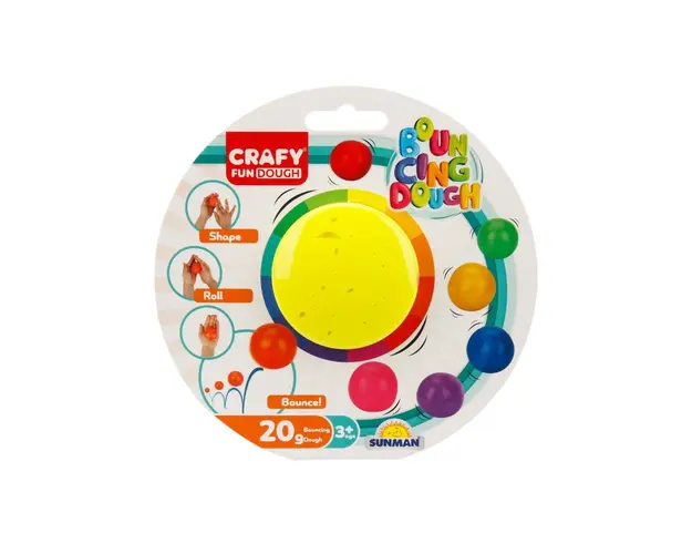 Plastilina colorata, Crafy, Galben-Neon, 20 g