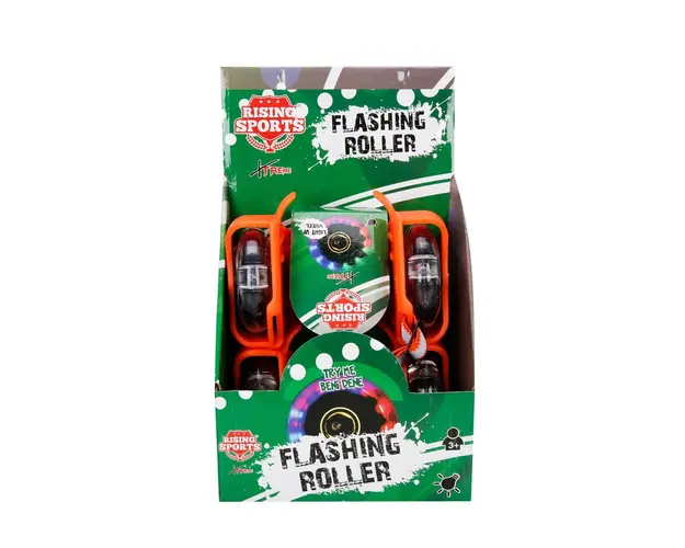 Role calcai, cu lumini in roti, Rising Sports Xtreme, Portocaliu