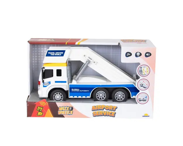 Masina de imbarcare in avion Maxx Wheels, cu lumini si sunete, 1:16