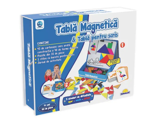 Joc educativ Smile Games, Tableta magnetica, 82 piese
