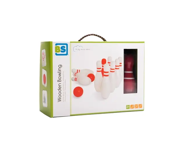 Set bowling din lemn, BS Toys