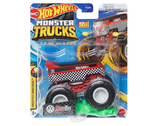 Masinuta Hot Wheels Monster Truck, Drag Bus, HLT12