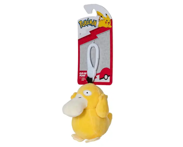 Jucarie de plus cu agatatoare, Pokemon, Psyduck, 7 cm