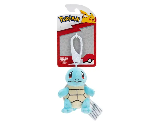 Jucarie de plus cu agatatoare, Pokemon, Squirtle, 7 cm