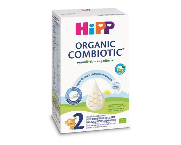 Lapte praf de continuare Organic Combiotic Hipp 2, 300 g