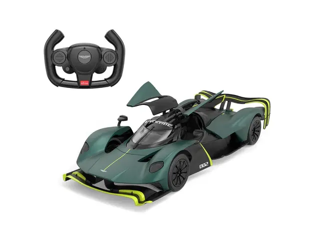 Masina cu telecomanda, Rastar, Aston Martin Valkyrie Amr Pro, Verde inchis, 1:14