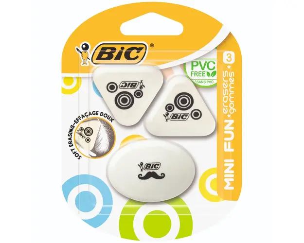 Set 3 radiere Mini Fun Bic