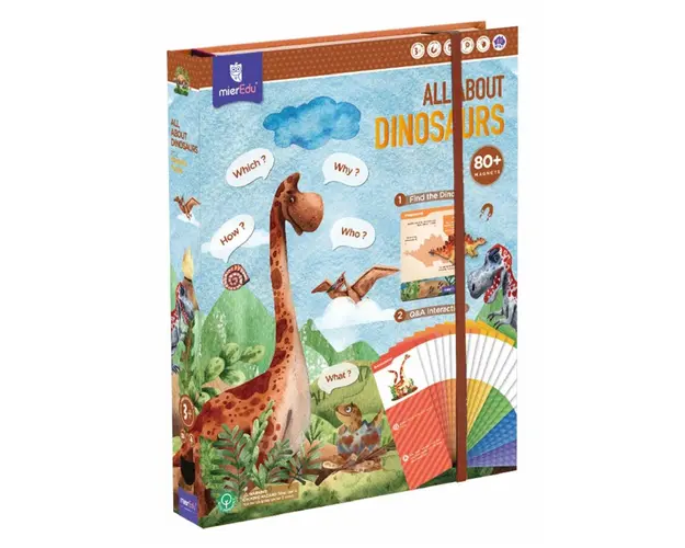 Joc educativ magnetic, mierEdu, Totul despre dinozauri