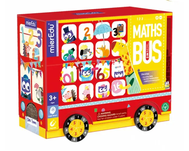 Joc educativ 2 in 1, mierEdu, Autobuzul matematic