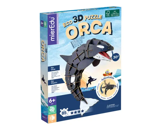 Puzzle 3D eco, mierEdu, Orca Deluxe, 85 piese