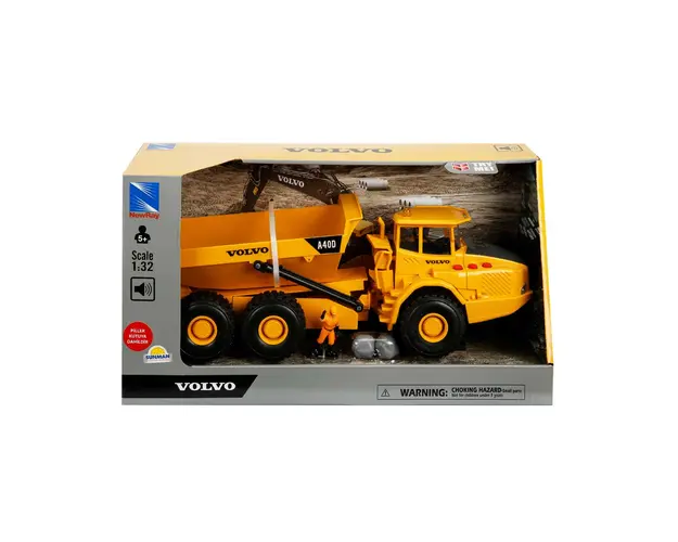 Camion cu basculanta si figurina, New Ray, Volvo A40D, 1:32