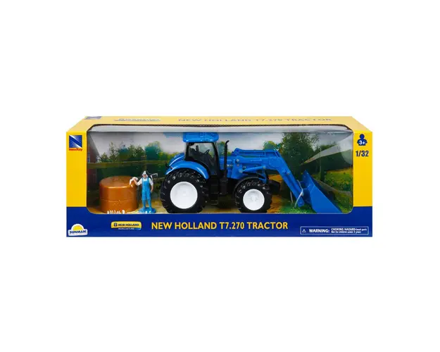Tractor cu figurina, New Ray, New Holland T7.270, 1:32