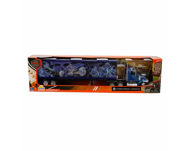Camion cu remorca, New Ray, 1:43, Albastru