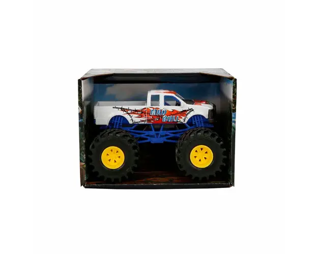 Vehicul metalic, New Ray, Monster Truck, 1:43, Alb