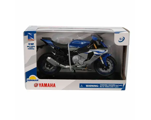 Motocicleta metalica, New Ray, Yamaha YZF-R1 2016, Albastru, 1:12