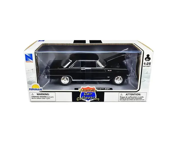 Masina metalica, New Ray, 1964 Chevy Nova SS, 1:25, Negru