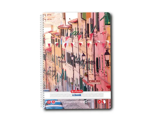 Caiet patratele cu spirala Herlitz, A5, 100 file, Enjoy Life