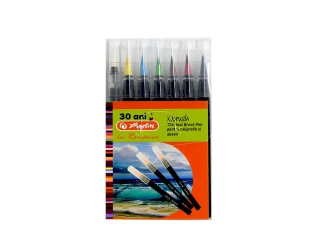 Carioci cu varf de pensula x. Brush Herlitz, set 6+1
